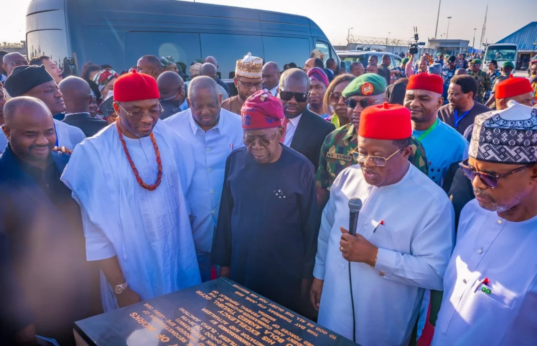 President Bola Tinubu flags off the reconstruction of the deep seaport access road in Epe, Ijebu-Ode area of the state on Thursday, June 5, 2025