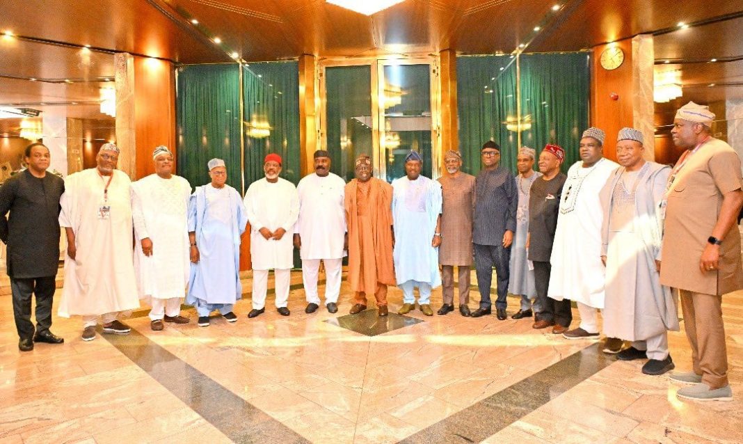 President Bola Tinubu hosts class of 1999 governors at the Presidential Villa on Friday, July 25, 2025