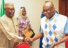 Political Jolt as INEC Withdraws Backing for David Mark-Led ADC NWC Senator David Mark shakes hands with Atiku Abubakar as African Democratic Congress (ADC) leaders hold meeting in Abuja on Thursday, September 25, 2025