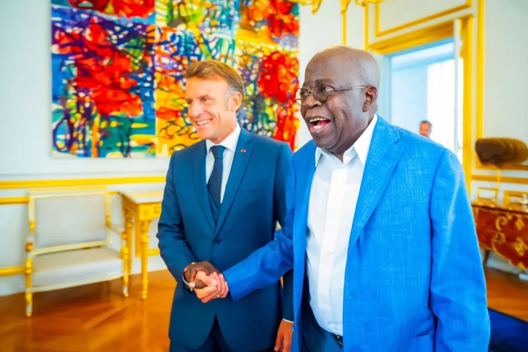 President Bola Tinubu meets with President Emmanuel Macron in Paris on Wednesday, September 10, 2025