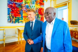 President Bola Tinubu meets with President Emmanuel Macron in Paris on Wednesday, September 10, 2025