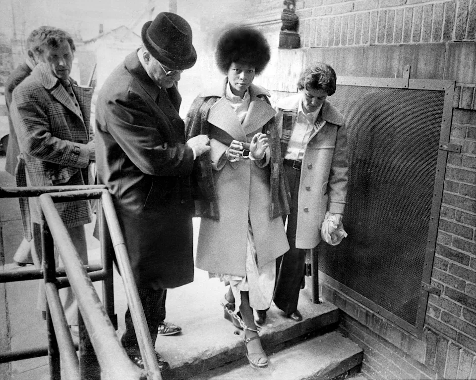 Joanne Chesimard, also known as Assata Shakur, is transported from New York City's Riker's Island prison to the Middlesex County Jail to await trial in the murder of state trooper Werner Foerster. / Credit: Frank Hurley/NY Daily News Archive via Getty Images