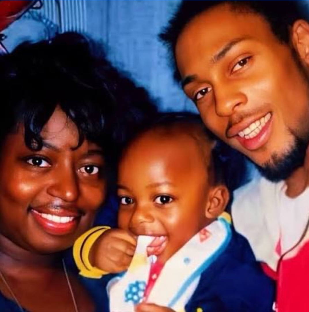 D’Angelo and Angie Stone are pictured with their infant son, Michael Jr, who they welcomed in 1998. | Instagram