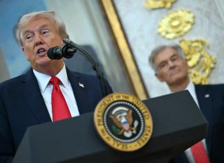 Trump Announces 10-Day Delay for Planned Attacks on Iranian Energy Sites US President Donald Trump makes an announcement in the Oval Office of the White House in Washington, DC, on October 16, 2025. | Andrew Caballero-Reynolds/AFP via Getty Images