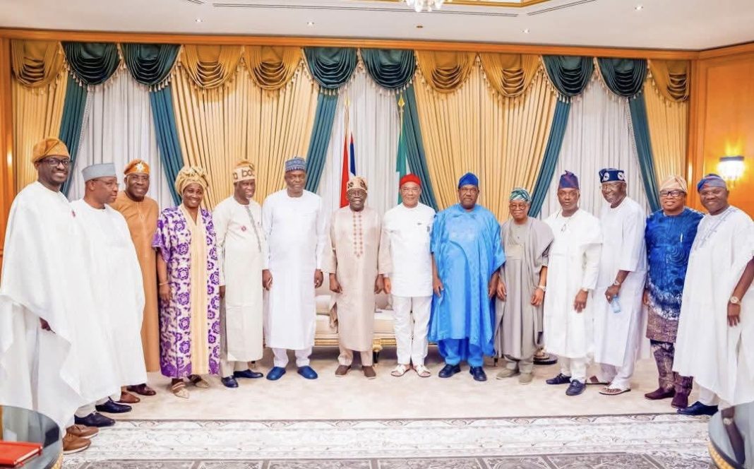 President Bola Tinubu meets with Osun APC governorship aspirants at State House on Wednesday, December 10, 2025