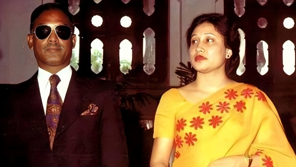 Khaleda Zia with her husband Ziaur Rahman.