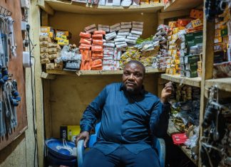 CSO Intersociety Group Accuses South-East Governors of Undermining Christianity Nigeria, Mr. Umeagbalasi at his tool shop in December 2025. | Taiwo Aina for The New York Times