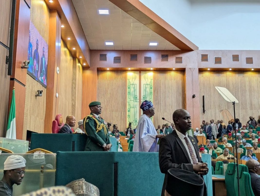 President Bola Tinubu making his 2025 Democracy Day Speech at National Assembly on Thursday, June 12, 2025
