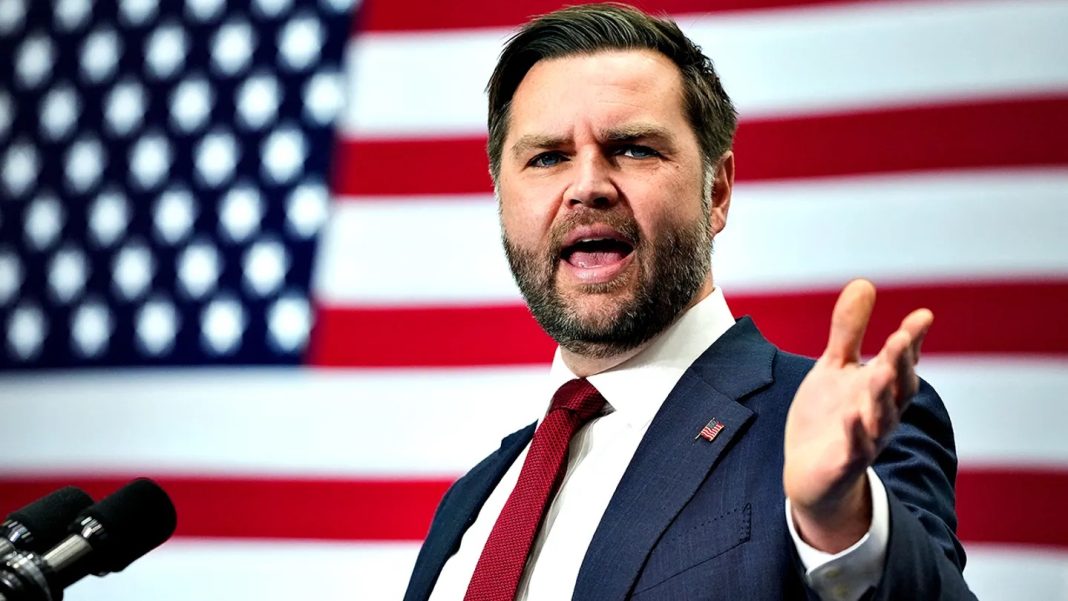 Vice President JD Vance delivers remarks at Uline Inc., in Alburtis, Pennsylvania, Dec. 16, 2025. (Reuters/Eduardo Munoz)