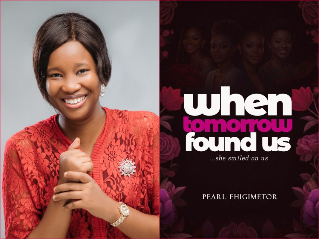 Composite: Pearl Ehigimetor and cover design of her debut novel, 