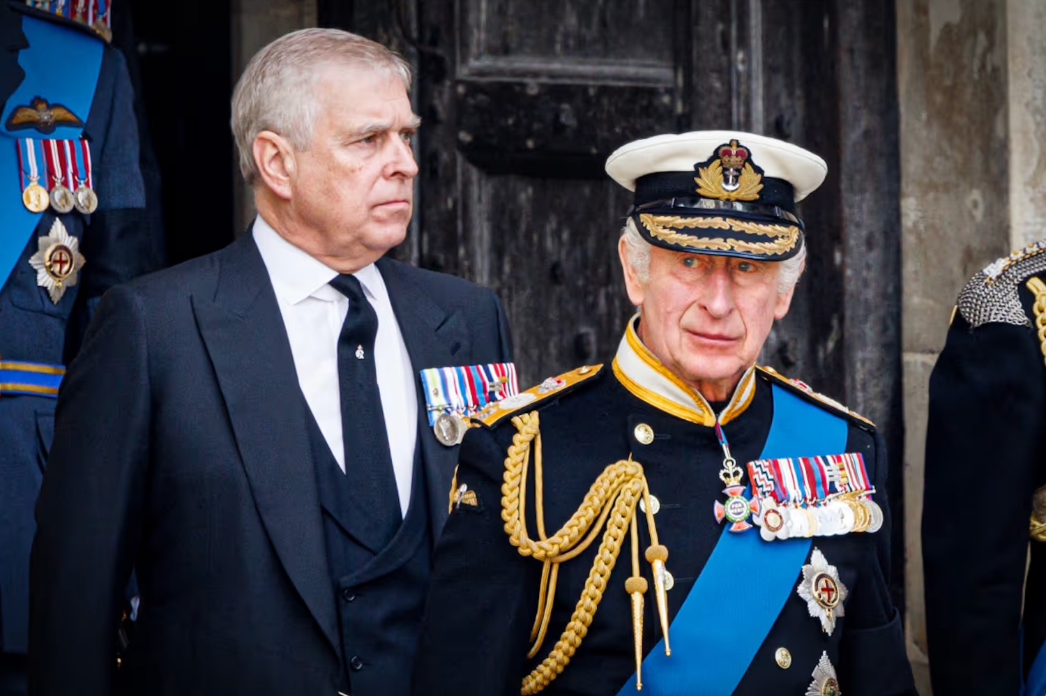 Then-Prince Andrew and King Charles III in London in 2022.Patrick van Katwijk / Getty Images file