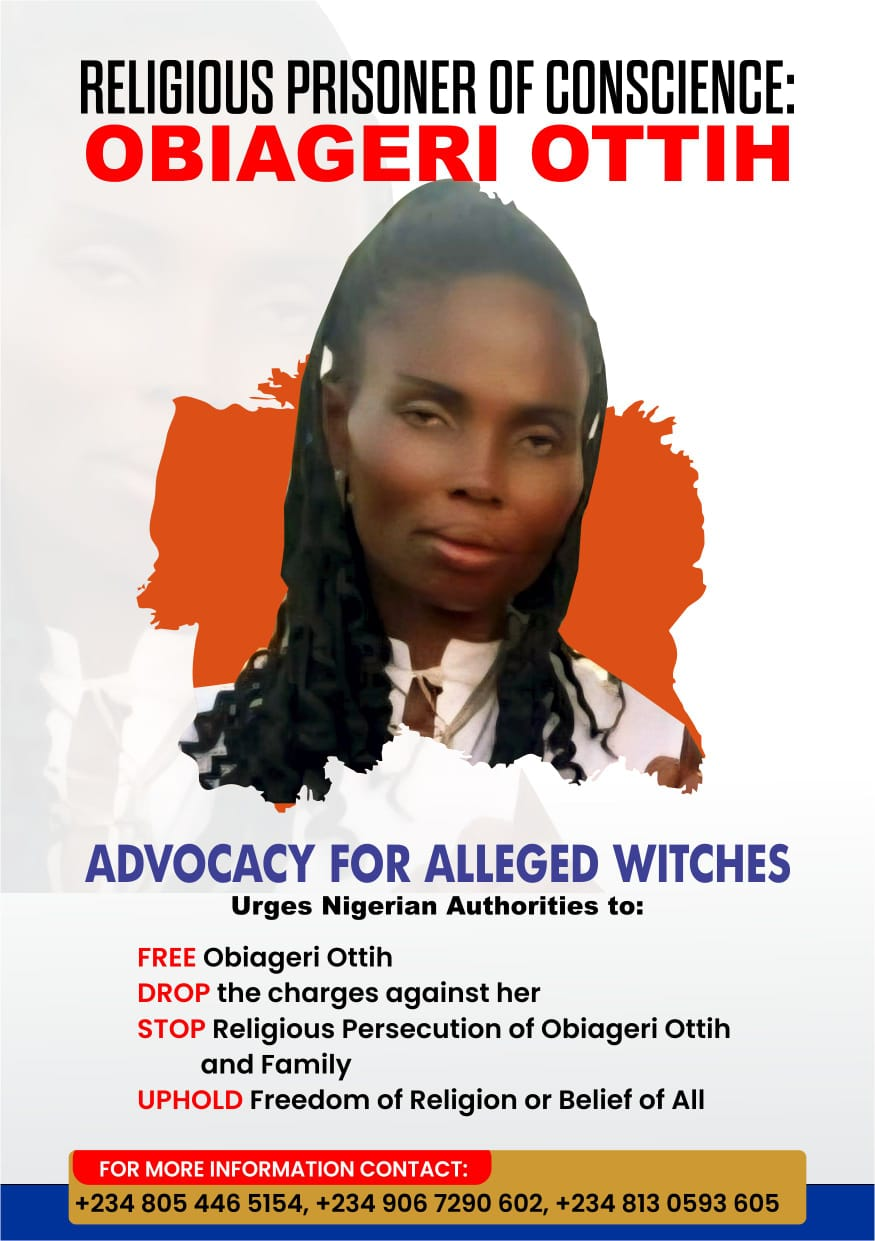 A poster for Obiageri Ottih provided by the Advocacy for Alleged Witches