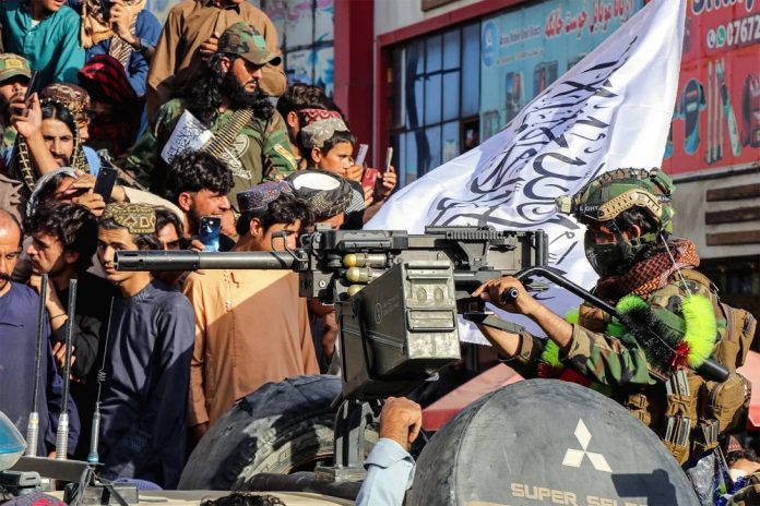 taliban-security-personnel-rally-khost-october-13-2025-Afghanistan-Pakistan-border-clash