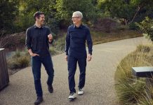 Apple Names John Ternus as Chief Executive, Tim Cook to Become Executive Chairman Tim Cook and John Ternus at Apple Park.