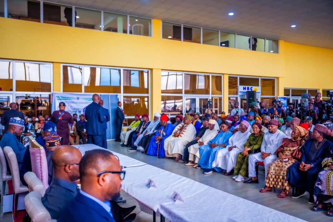 President Bola Tinubu meets with survivors of the Palm Sunday attacks in Jos and families of victims during his visit to Jos Airport, Plateau State, on Thursday, April 2, 2026. | State House Photo/X