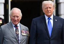 Trump Says He Will Drop Whiskey Tariffs on UK After Visit by King Charles III President Donald Trump stands with Britain's King Charles at the White House, in Washington, D.C.