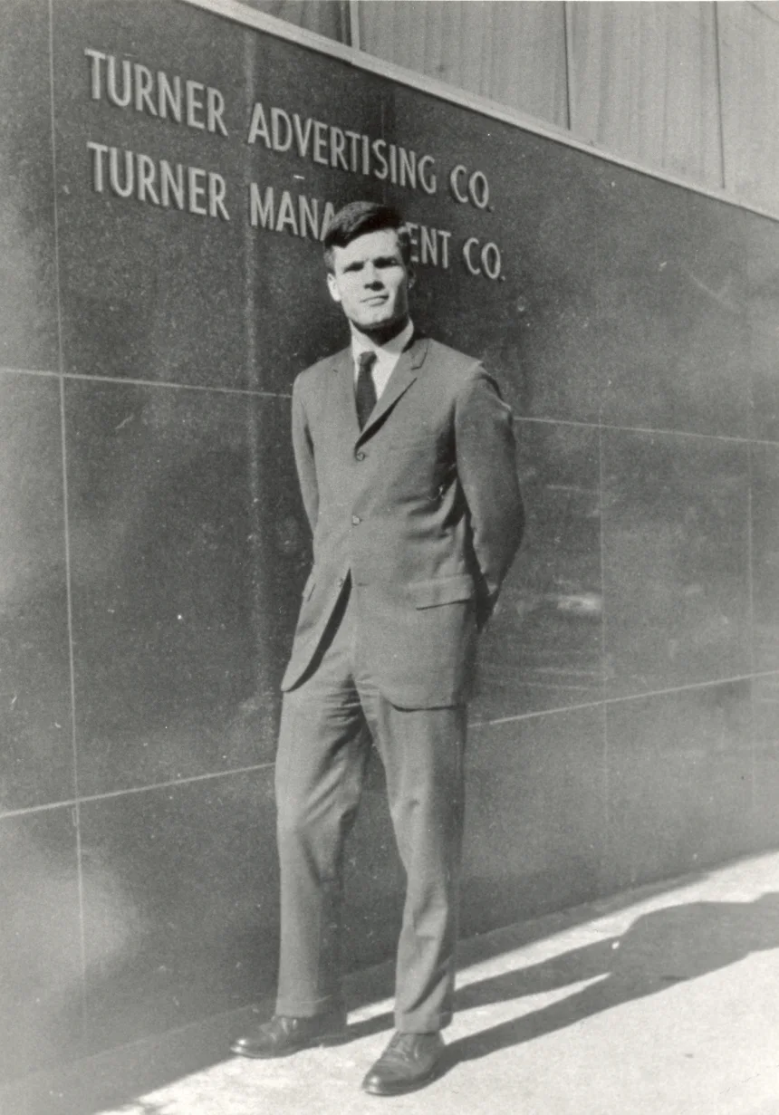 After his father's suicide, Turner took over the family business, Turner Advertising Co. Turner Family Collection