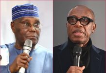 Atiku and Amaechi Lock Horns for ADC Presidential Ticket in Direct Primary ADC, Vice President Atiku Abubakar (left), Former Minister of Transport and former Governor of Rivers State, Rt Hon. Rotimi Amaechi