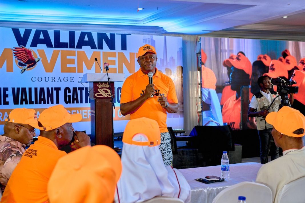Valentine Ozigbo, the founder and convener of the Valiant Movement addresses the Valiant Gathering 2026 held on June 13, 2026 at the Hotel De Bently, Abuja | Clinton Aguh