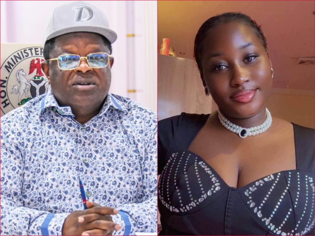 Composite: The Late Mary Habila, a nurse who died in the residence of David Umahi (left), Nigeria's works minister