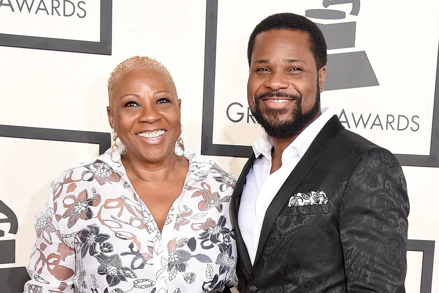 Pamela Warner and Malcolm-Jamal Warner at the 57th Grammy Award in 2015. | Steve Granitz/WireImage
