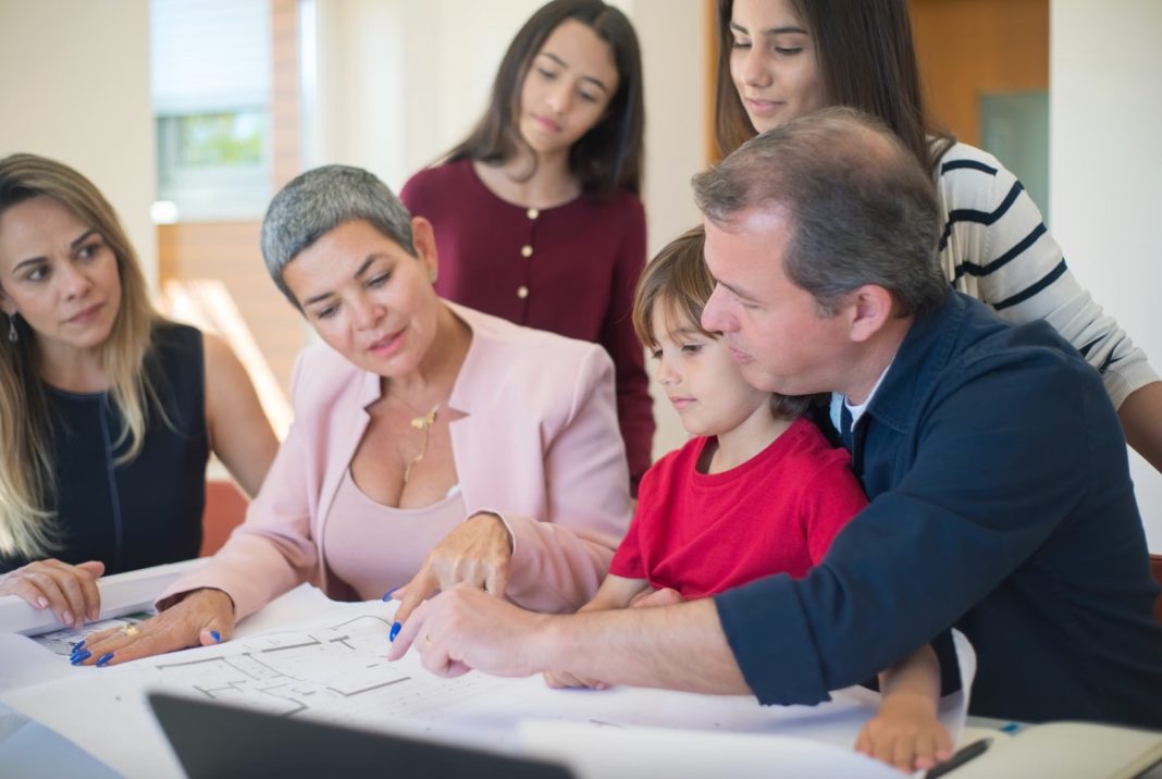 Family having an open conversation about money and financial planning