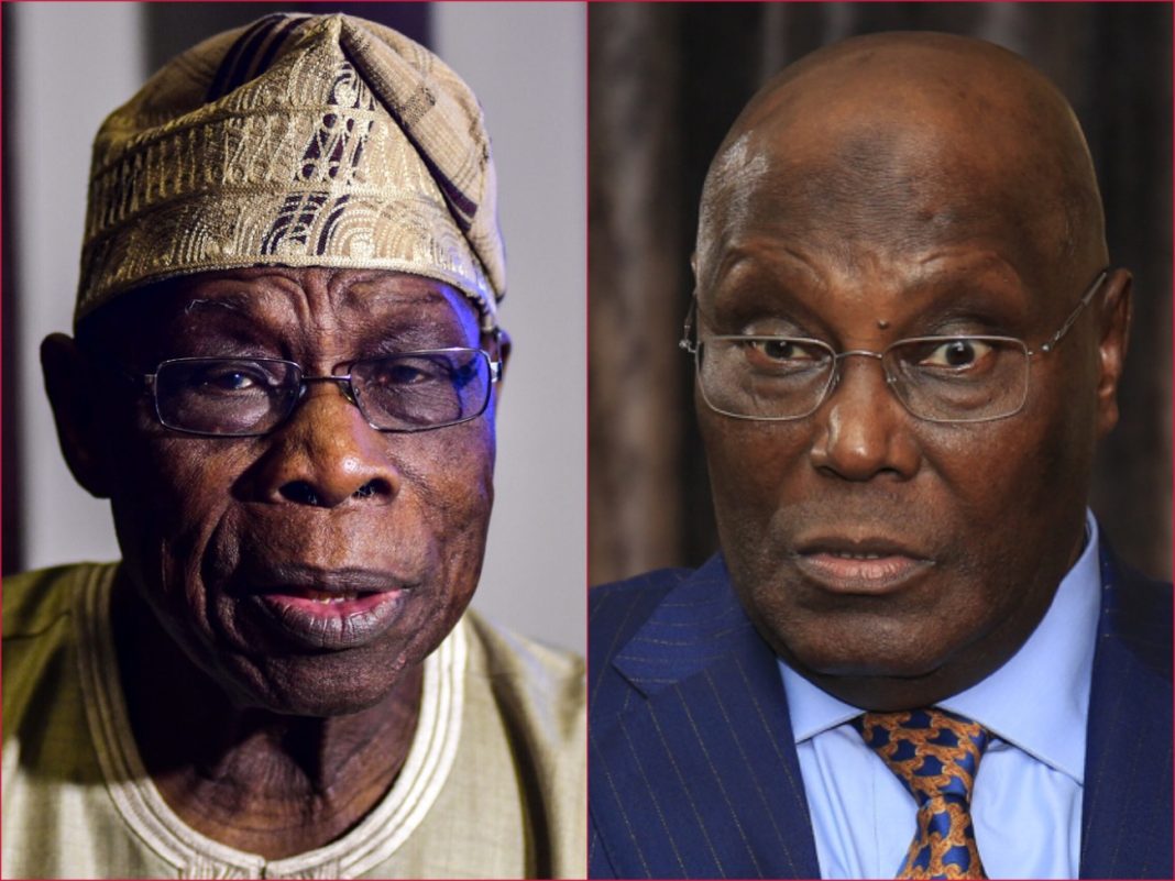 Olusegun Obasanjo and Atiku Abubakar amid calls for a political truce before Nigeria’s 2027 election.