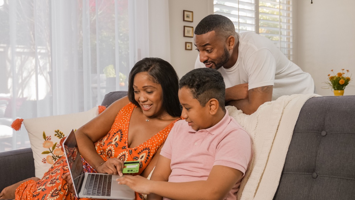 Family money, family, laptop, money