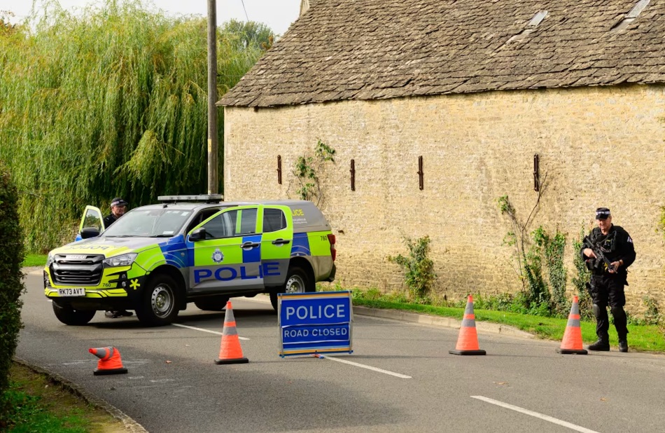 85 homes across the area were evacuated and a 440-yard cordon was put in place while a military ordnance disposal team examines the vehicles on Sunday, September 27, 2026. |