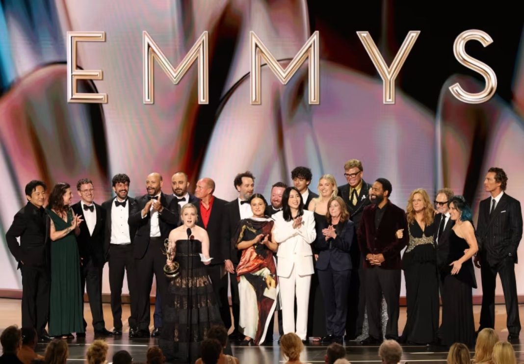 The horror comedy “Widow’s Bay” was the evening’s big winner, taking home six Emmys. The Apple TV series follows the residents of a small island town that is cursed by the supernatural.