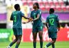 Falconets Advance to World Cup Last 16 After 10-1 Victory Over New Caledonia Nigeria’s Ramotalahi Kareem, centre, is congratulated by Victory Lucky, left, as Tosin Rafiu looks on during the FIFA U-20 Women’s World Cup group-stage match against New Caledonia at Stadion Miejski in Łódź, Poland, on September 13, 2026. Nigeria won 10-1.