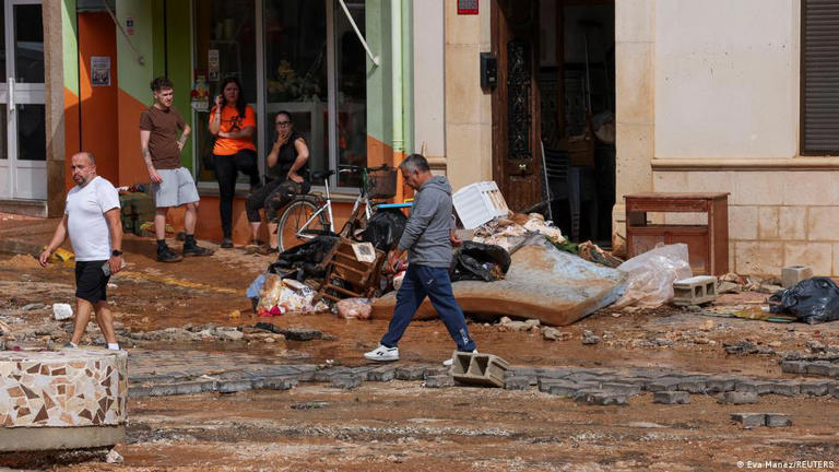 The flooding wreaked havoc on the town of Madrigueras in Spain's Castilla-La Mancha r