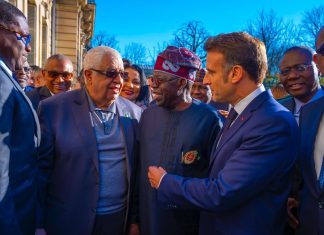 US-Based Lawyer Questions $33 Billion in Chagoury Deals, Says Nigeria Has Failed Its Citizens Gilbert Chagoury, President Bola Tinubu, and French President Emmanuel Macron during Tinubu’s state visit to the Élysée Palace in Paris, France, in November 2024.
