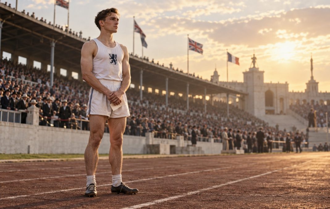 Eric Liddell competing at the 1924 Paris Olympics after standing by his Christian convictions