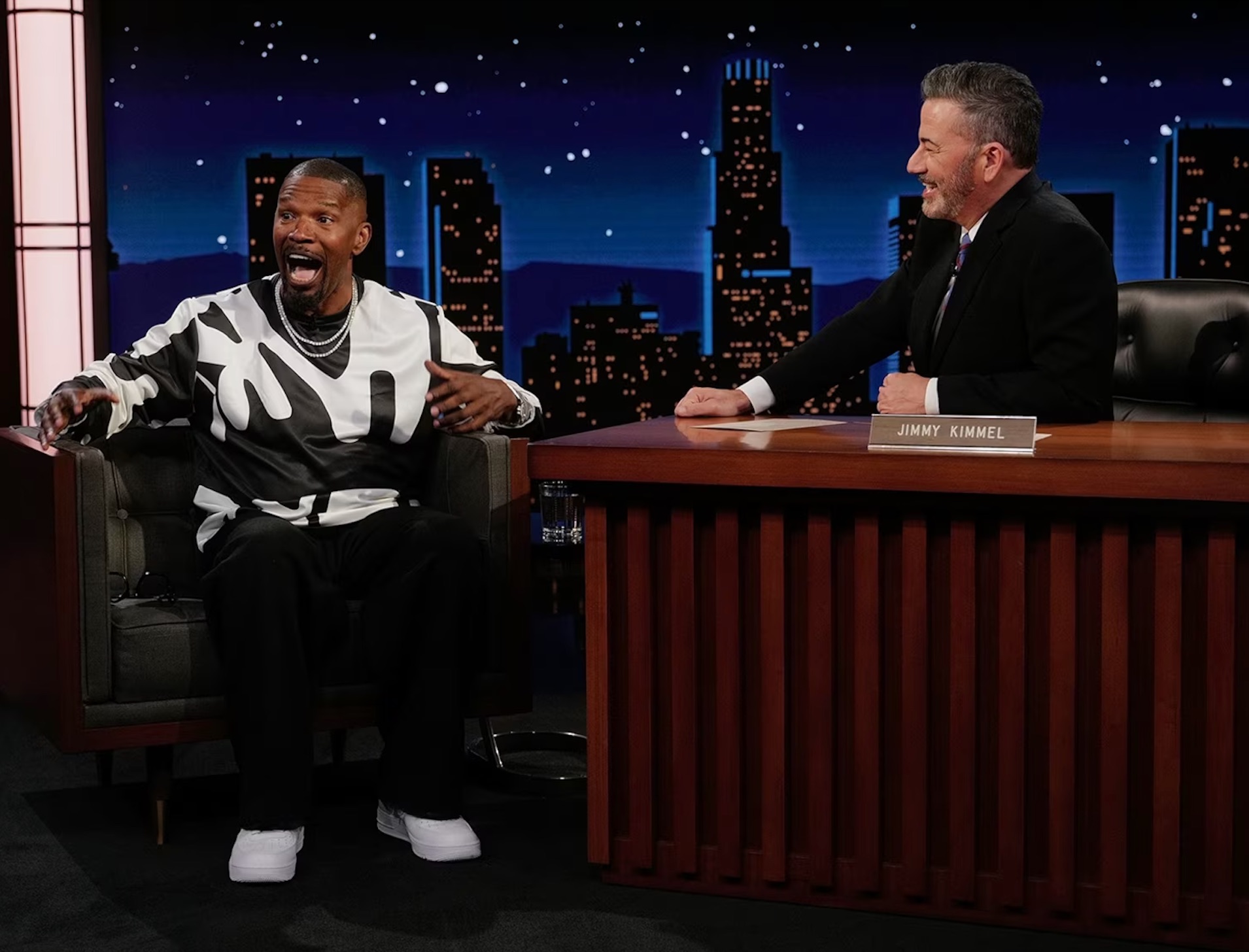 Jamie Foxx appears on "The Jimmy Kimmel Show," Sept. 22, 2026.