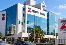 Zenith Bank Discloses ₦376 Million in Fraud Losses and 1,633 Unresolved Complaints File: Zenith Bank Plc Head Quarters on Ajose Adeogun Street, Victoria Island, Lagos