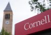 Cornell Bans Fraternity Parties For Rest of School Year as Gang-Rape Investigation Widens A sign is displayed Thursday, October 8, 2026 at Cornell University in Ithaca, New York.