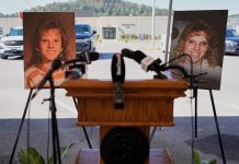 Murder Victim’s Mother Waited 31 Years for Christa Pike’s Execution, Only to Watch it Fail Photographs of Colleen Slemmer on display at a podium to address the press outside Riverbend
