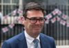 UK Prime Minister Andy Burnham Reveals Russia Interfered in Brexit Referendum LONDON, UNITED KINGDOM - JULY 09, 2024: Mayor of Greater Manchester Andy Burnham speaks to the media outside 10 Downing Street after a meeting between Metro Mayors from across England and Prime Minister Keir Starmer in London