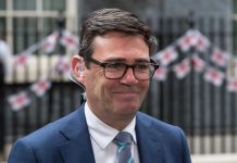 UK Prime Minister Andy Burnham Reveals Russia Interfered in Brexit Referendum LONDON, UNITED KINGDOM - JULY 09, 2024: Mayor of Greater Manchester Andy Burnham speaks to the media outside 10 Downing Street after a meeting between Metro Mayors from across England and Prime Minister Keir Starmer in London